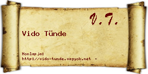 Vido Tünde névjegykártya