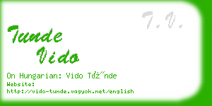 tunde vido business card